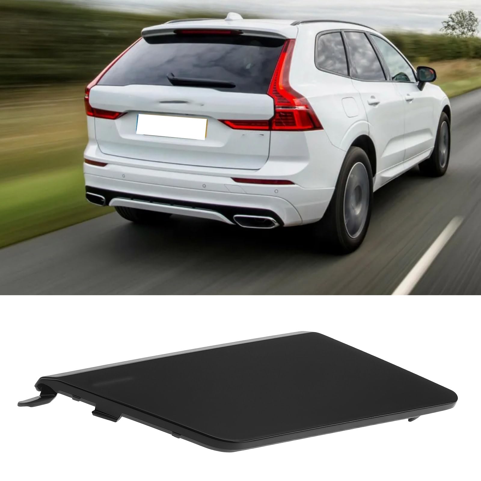 Cache-attelage Arrière pour Voiture 39849034 Accessoire de Protection pour Pare-Chocs Arrière Compatible avec Volvo XC60 Noir