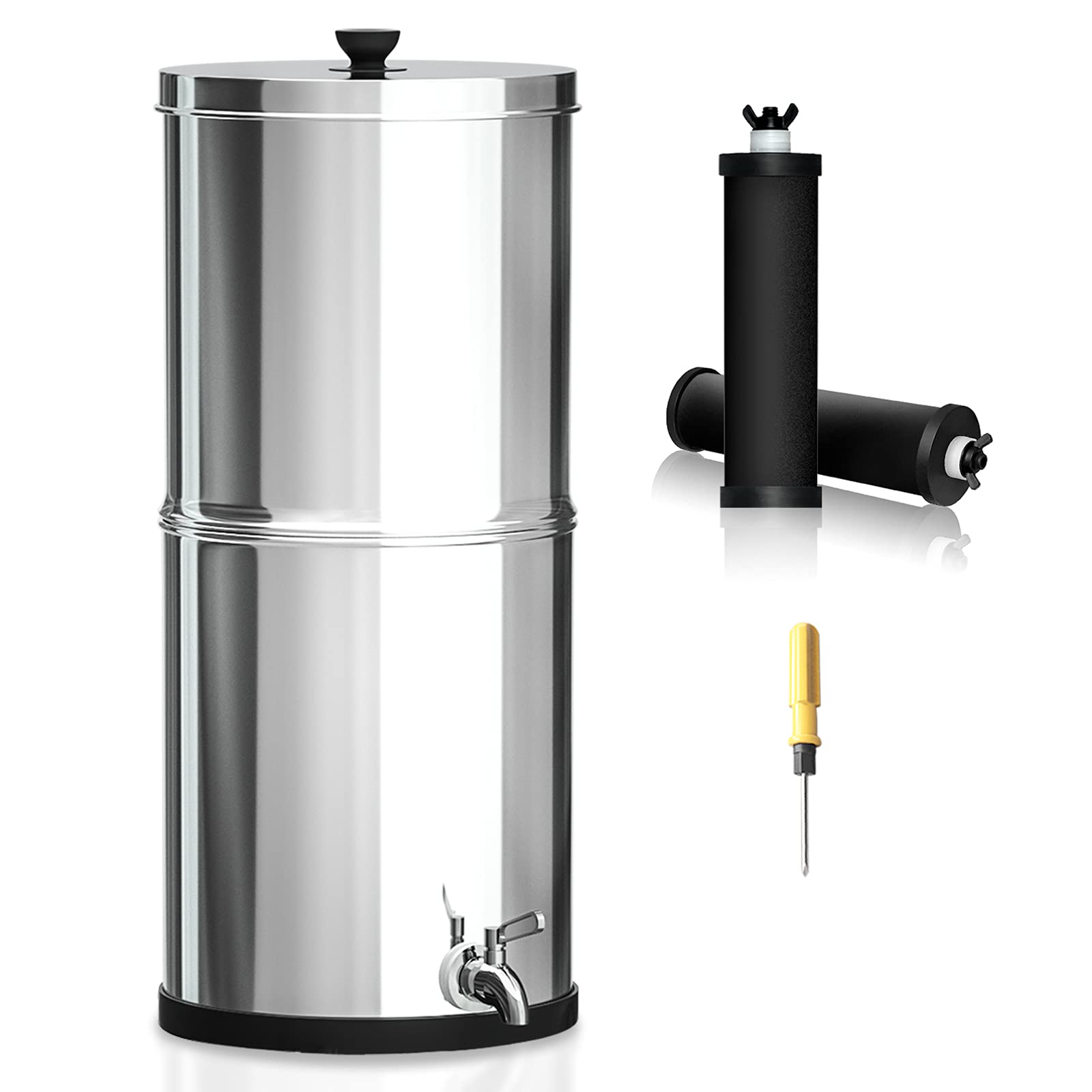 Buy Purewell 2.25 Gallon Stainless Steel Gravity Water Filter System
