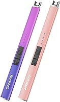 Vista 8 de RAYONNER Encendedor eléctrico USB con interruptor de seguridad recargable sin llama de plasma (oro rosa*2)