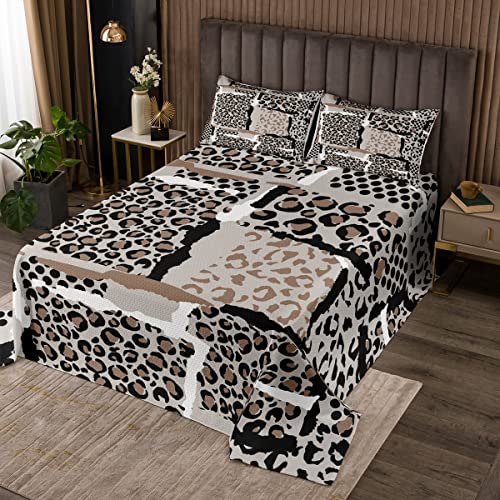 Couvre-lit matelassé léopard King chaud et confortable pour lit enfant - 2