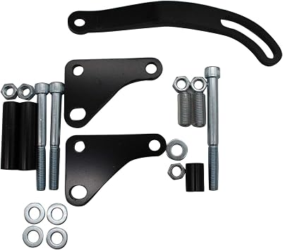 Black Power Steering Pump Mounting Bracket 3129BK Compatible for SB Chevy