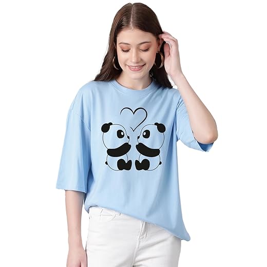 KOTTY Women’s Graphic Printed T-Shirt – Soft Cotton Blend Tee for Everyday Style