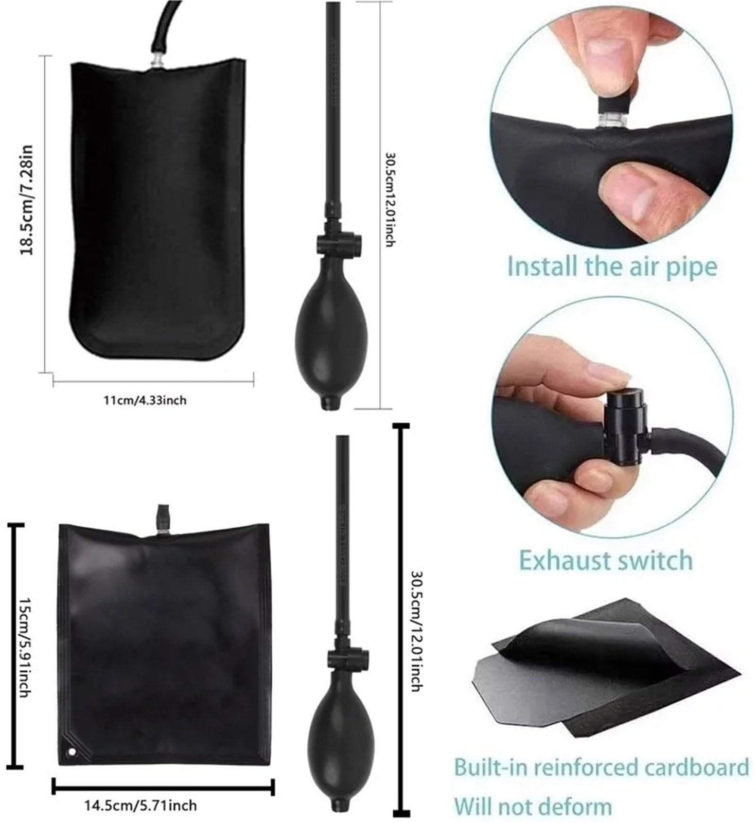 Radlagerwerkzeuge PWS Auto-Werkzeugsatz, Türöffner, Greifer, Lockout, Dietrich-Set, große Reichweite, Hakenschlüssel, verloren im LKW, Air Wedge Bag Stoßdämpfer Werkzeug(Set 2-17Pcs)