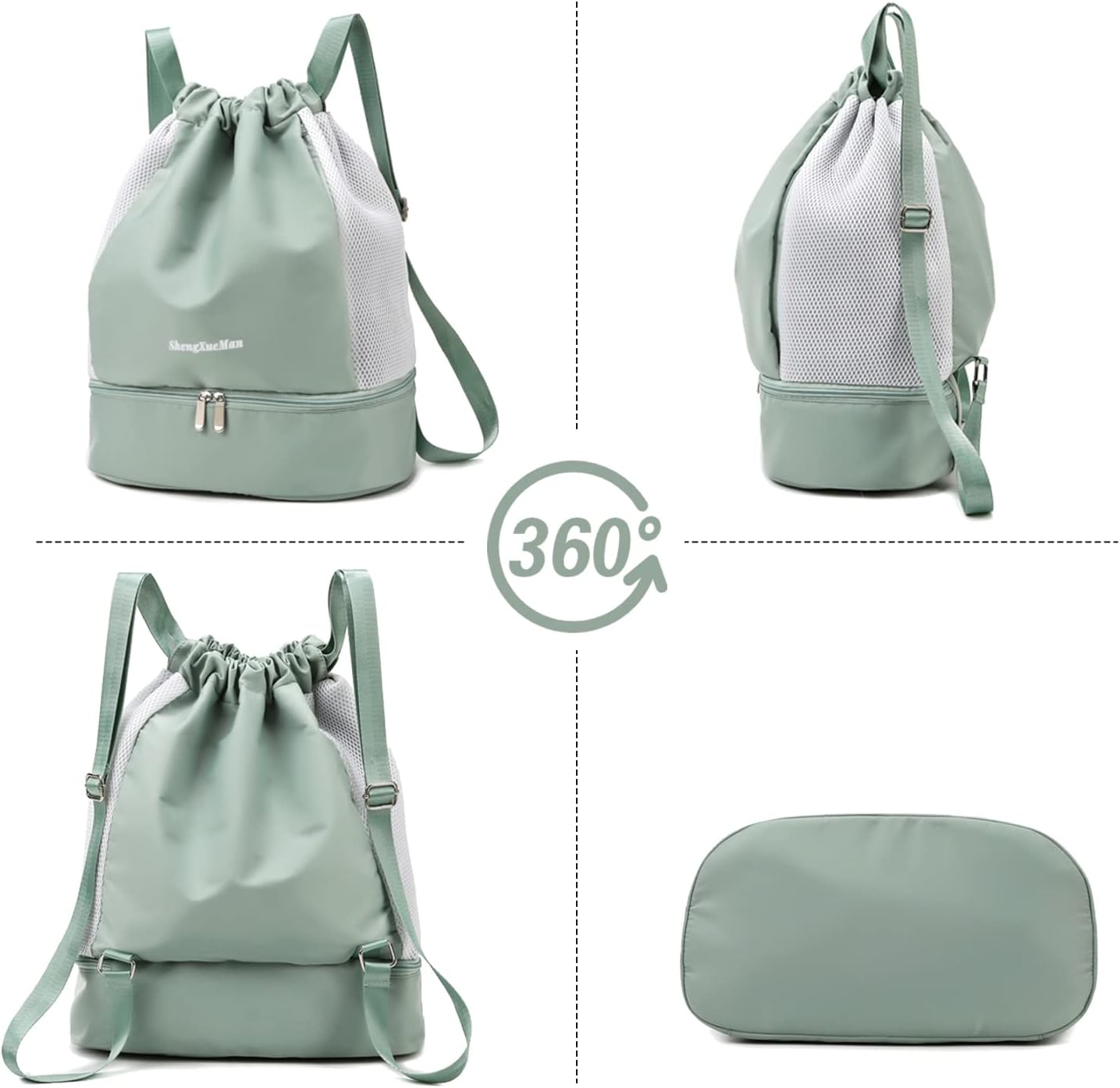 [Manatsulife] ジムサック ナップサック リュック スイミングバッグ 修学旅行 撥水 大容量 巾着袋 大人 スポーツバッグ 男女兼用 軽量 おしゃれ 27リットル BB802