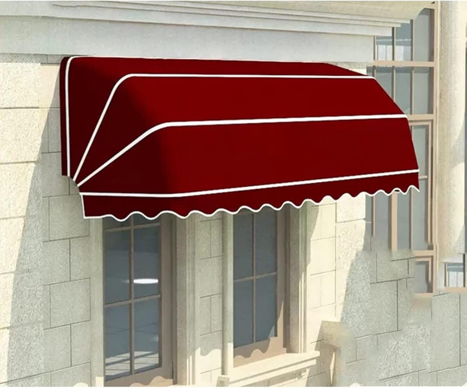 Toldo de ventana que evita filtraciones de lluvia y calor solar con soporte de aluminio