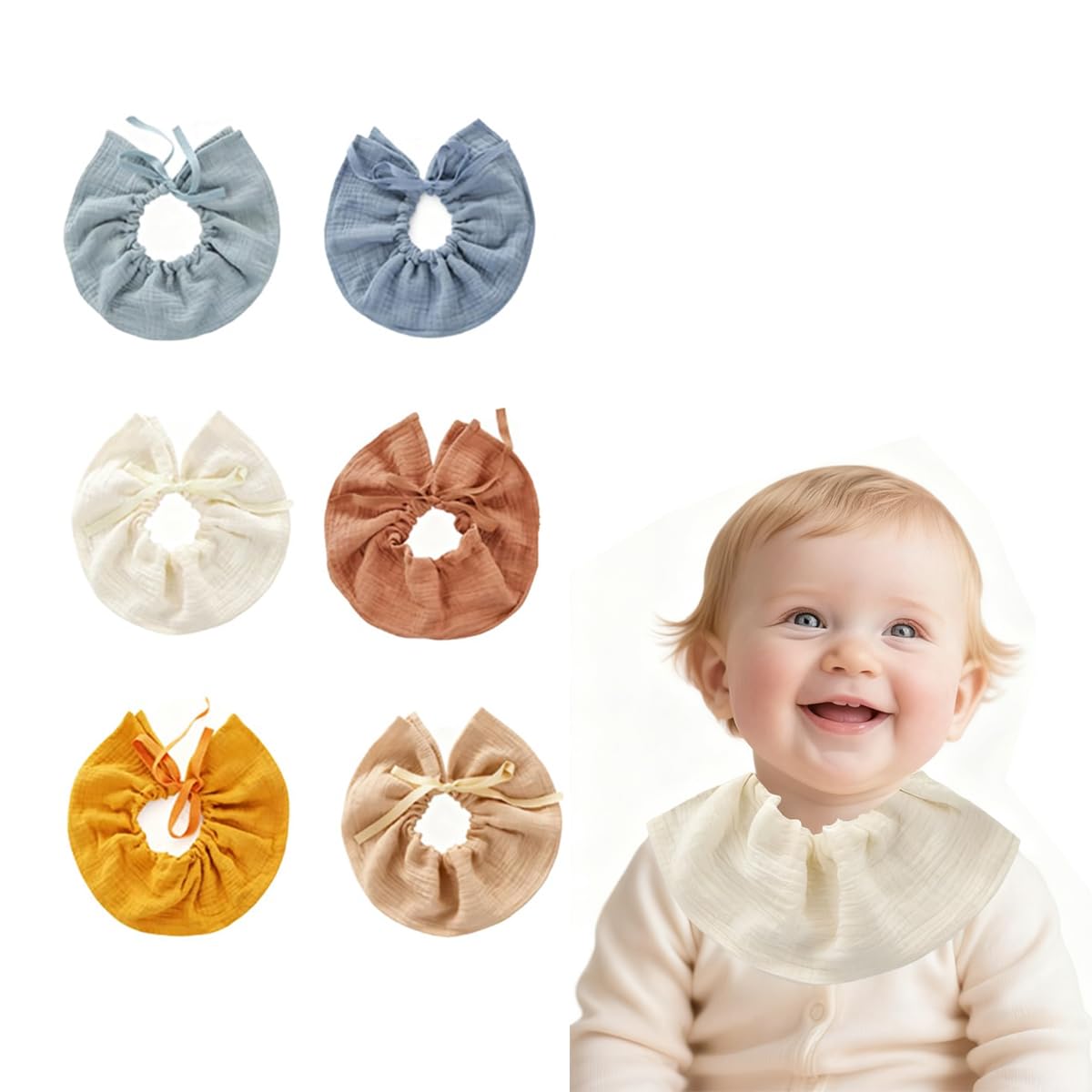 Oaygat Baby Bibs 6 Pack Dribble Bandana Bibs 100% Cotton Drool Super Absorbent Drool Bib for 0-36 Months Newborn and Toddlers