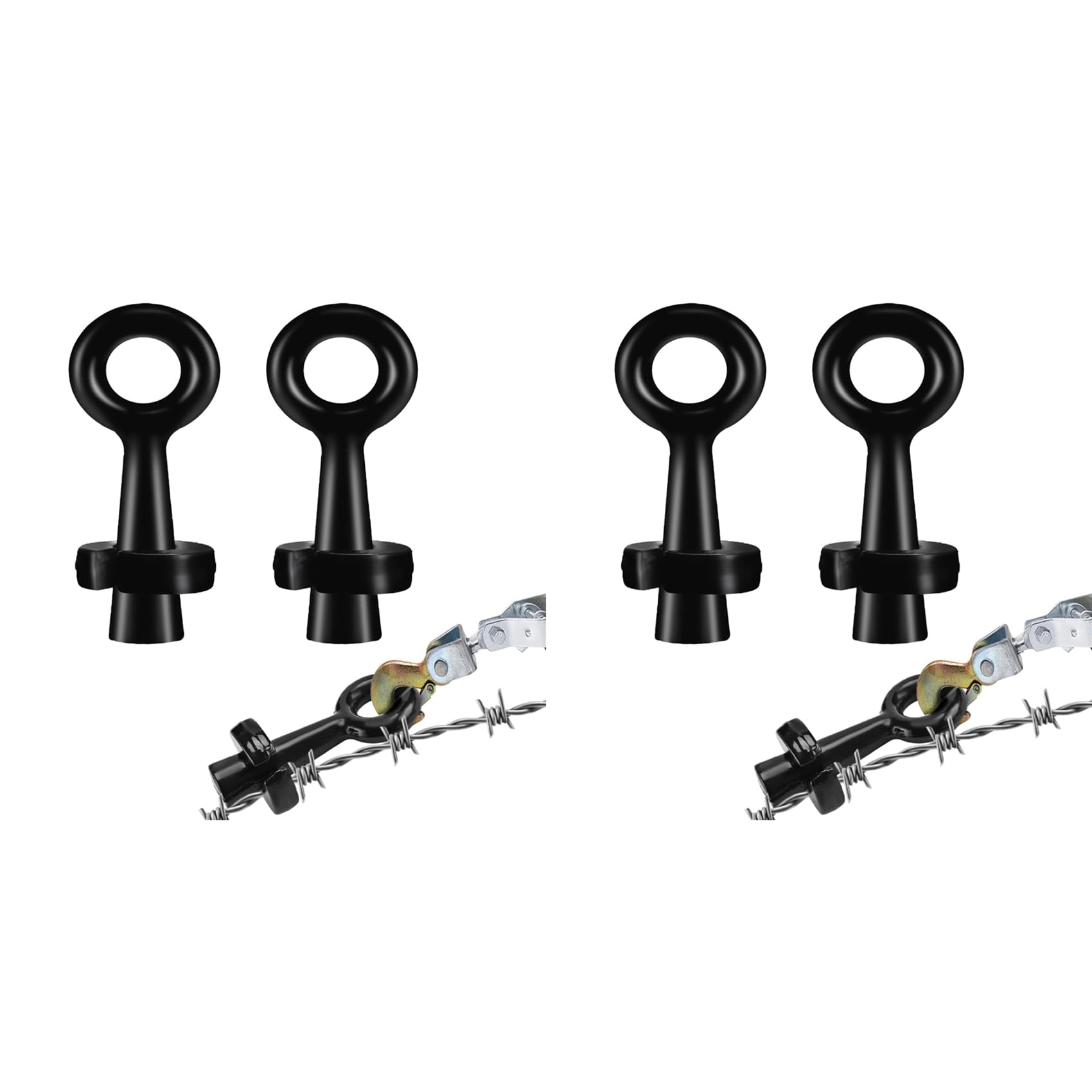 Jnchdghwa 4PCS Barbed Wire Pullers for Barb Wire, Fence Stretcher Tool, Fence Barb Wire Tighten and Repair Tools