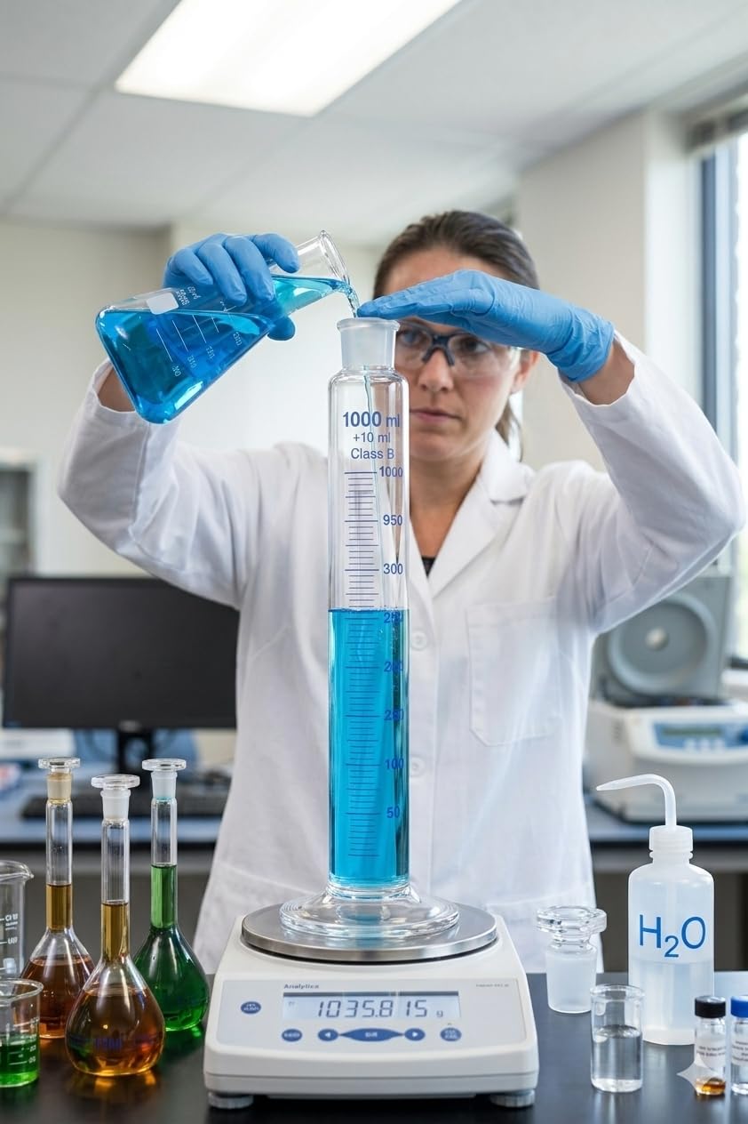 AL-257H Measuring Cylinder with Glass Stopper & Round Base Class B – 1000ml Graduated Cylinder, Borosilicate Glass Laboratory Measuring Cylinder – 1L Lab Cylinder-image-35