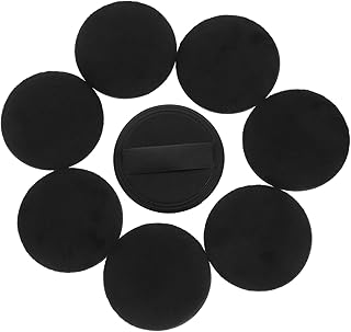 8pcs Ultra-thin Black Velvet Makeup Powder Pu...