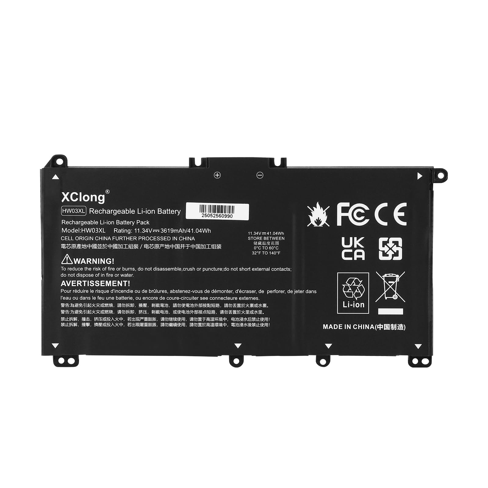 41.04Wh HW03XL Laptop Batteria per HP Pavilion 17-CN 17-CP 15-EH 15-EG 15-eg0000 15-eh000 17-cn0000 17-cp0000 L968877-1D1 L97300-005 L96887-421 HSTNN-OB2A HSTNN-LB8U HSTNN-IB90 11.34V
