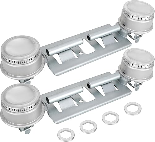 Kit de quemador doble WB16K10026 WB29K17 Gama de gas de doble quemador de repuesto compatible con quemador de estufa de gas Hotpoin General Electric
