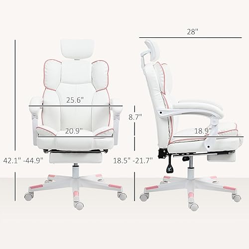 Miniatura 2 de Silla ergonómica de escritorio de oficina para videojuegos, cómodas sillas ejecutivas con respaldo alto con reposabrazos y reposapiés, sillas