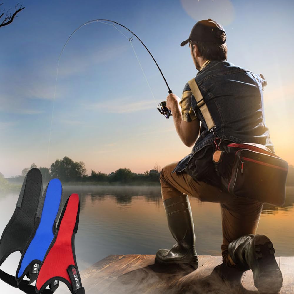 3 Pcs Gant de pêche Ajustable Gants de Pêche Doigt AntidéRapant Index Doigt Protecteur Gant Unisexe Protège-Doigts de Pêche pour Pêche en Plein Air, Protection de Doigt (Noir, Bleu, Rouge)