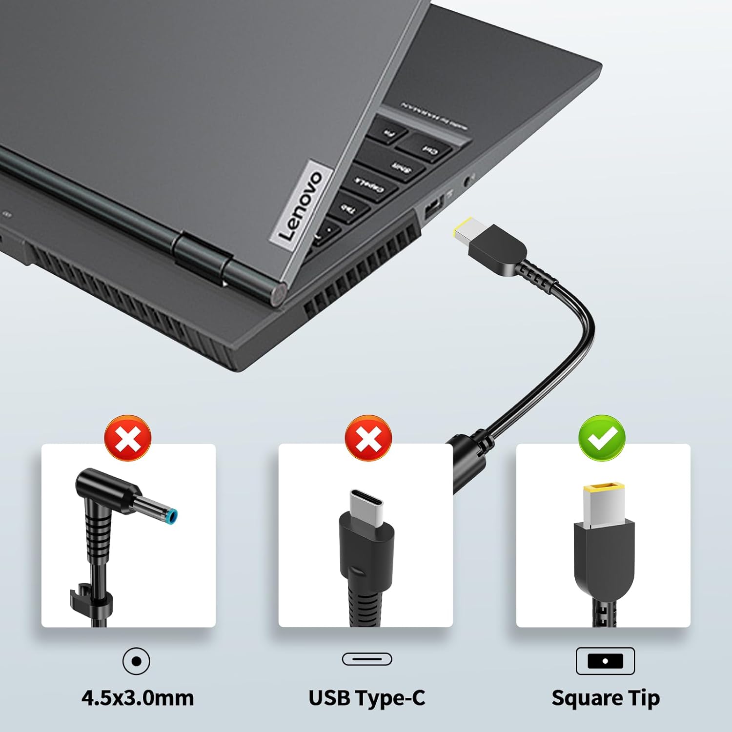135W 20V 6.75A Laptop Charger Fit for Thinkpad AC Adapter 4X20E50558 Ideapad Gaming L340 3-15 135W Laptop Adapter Power - Image 6