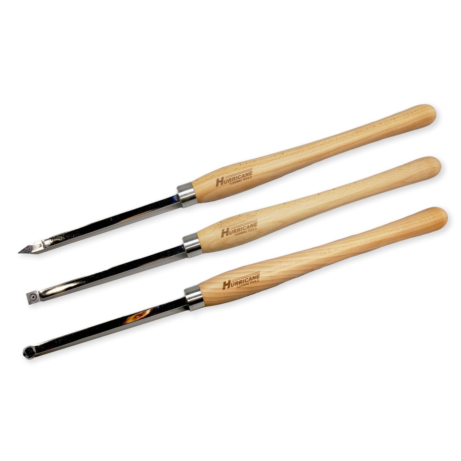 Full-Size Carbide Tipped 3 Piece Tool Set For Woodturning