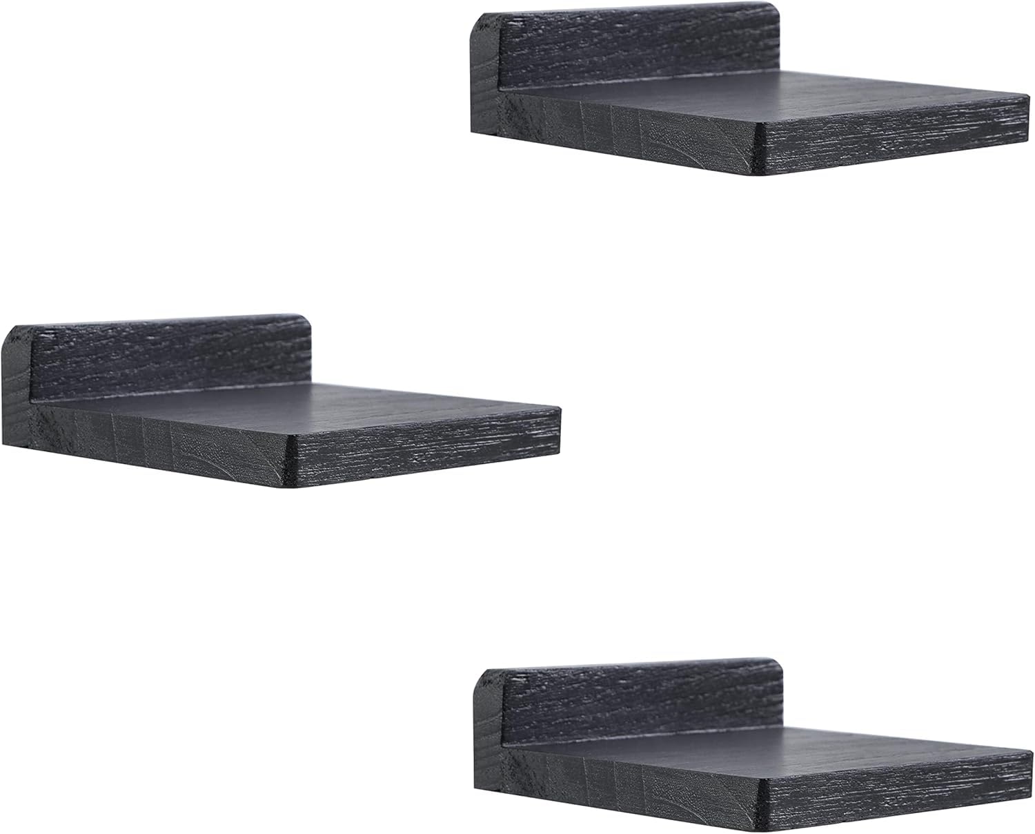 Craftsline 12.7x10x4cm, Wooden Square Floating Shelves, Compact Style Mini Wall Shelf for Small Objects, Hanging Wall Shelf Decoration for Bedroom, Living Room, Set of 3 (Black) (B0D8QK6HXJ) Amazon Price History, Amazon Price Tracker