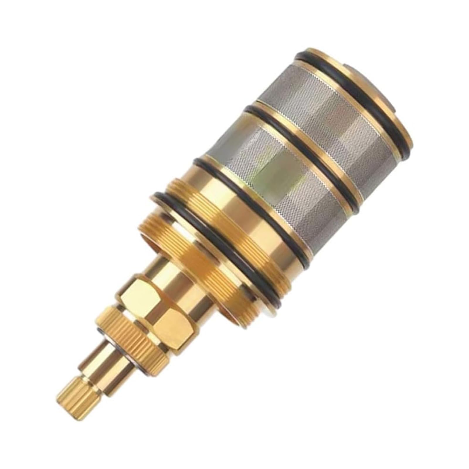 Euuekathy Thermostatic Cartridge, Brass Replacement Cartridge Kit, Bath Mixer Tap Shower Valve Bar Cartridge, Constant Temperature Control Spool