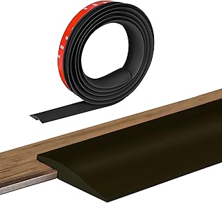 Floor Transition Strip 6.5Ft,Threshold Doorway,Floor Edging Trim Strip Self Adhesive,PVC Carpet Trim Thresholds for Doorways,Floor Divider Strip,Door Threshold Transitions-Height Less Than 5 mm-Black