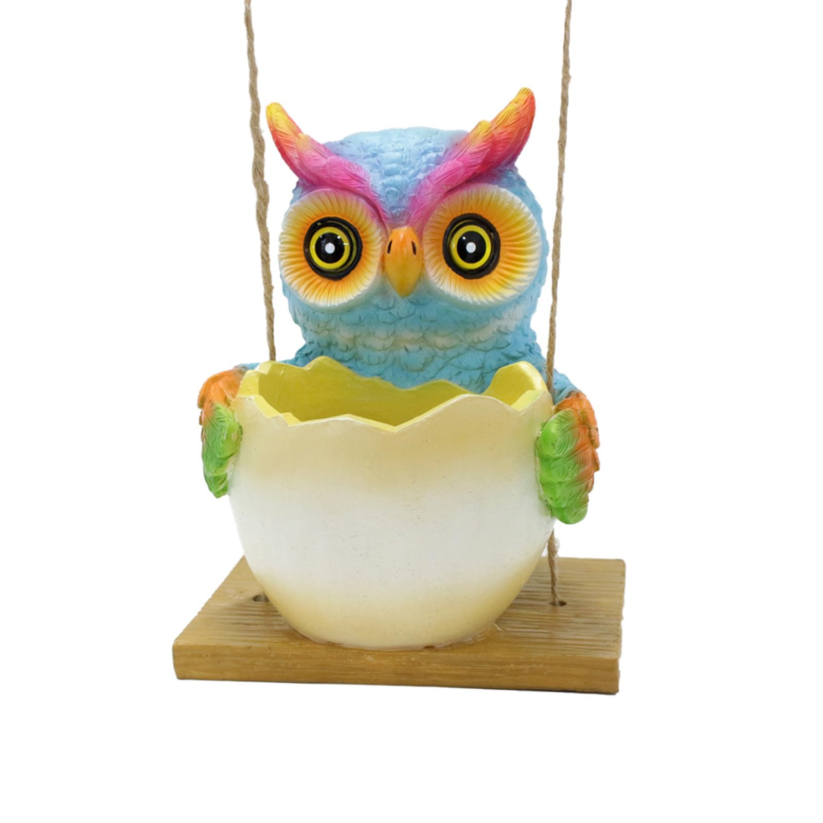 YWLUUOO Hanging Planter Artistic Pots Flower Owl Pots Tree Owl Shape for Indoor Desk Decors Props Hanging Basket Pendant
