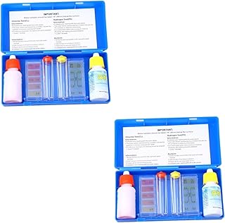 Yardwe 2 Conjuntos De Reagentes Para Piscina Testador De Alcalinidade Para Piscina De Água Kit De Teste De Alcalinidade Teste De Ph Reagente De Teste De Piscina Líquida Solução De