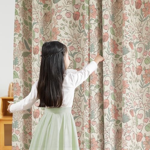 jinchan Nursery Curtains Pink
