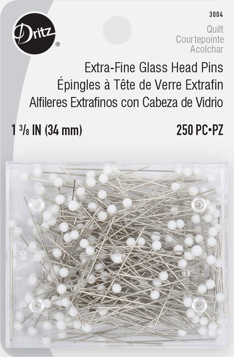 Dritz Quilting Extra Fine Glass Head Pins , 250 Count Amazon.in Home