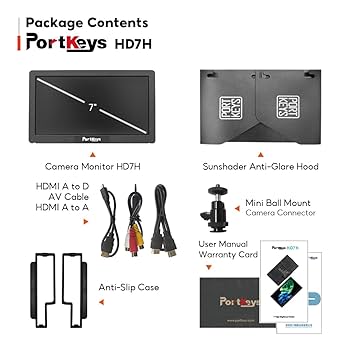 PortKeys HH7 フィールドモニター 高輝度 HDMI Amazon.com : Portkeys LH7H Camera Field Monitor 7
