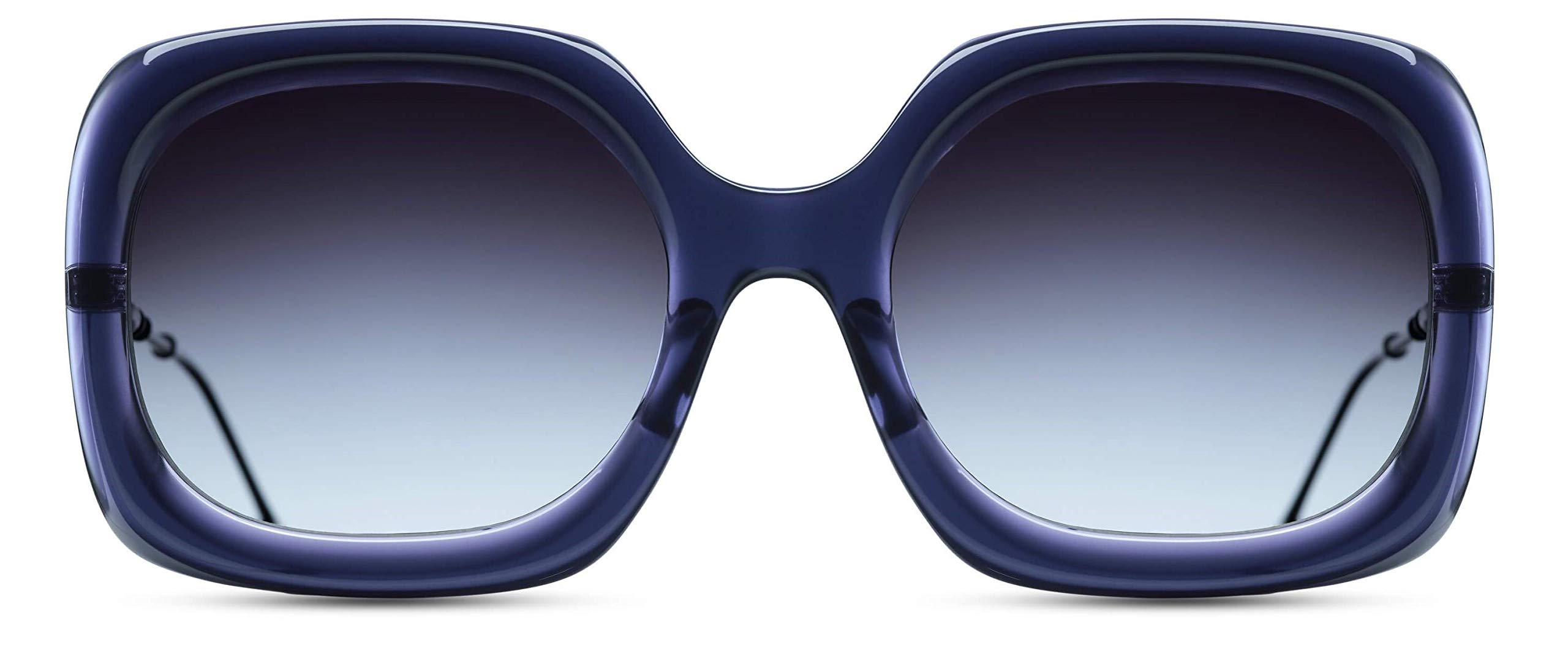Matsuda M2035 Oversized Square Sunglasses in DP Deep Purple and Grey Gradient Lens