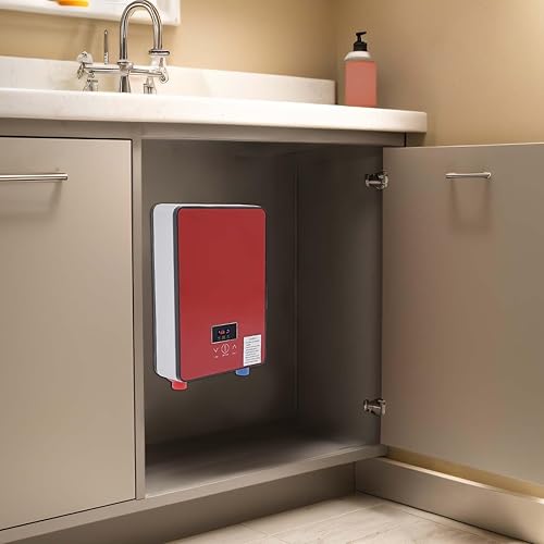 Miniatura 9 de Calentador de agua eléctrico sin tanque, 6500 W a 220 voltios, calentador de agua eléctrico residencial instantáneo caliente bajo demanda para baño,