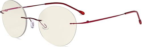 Eyekepper Gafas progresivas sin marco, multienfoque, lectores con filtro de luz azul, redondas, retro, lentes de lectura para hombres y mujeres, disponible en Yaxa Peru