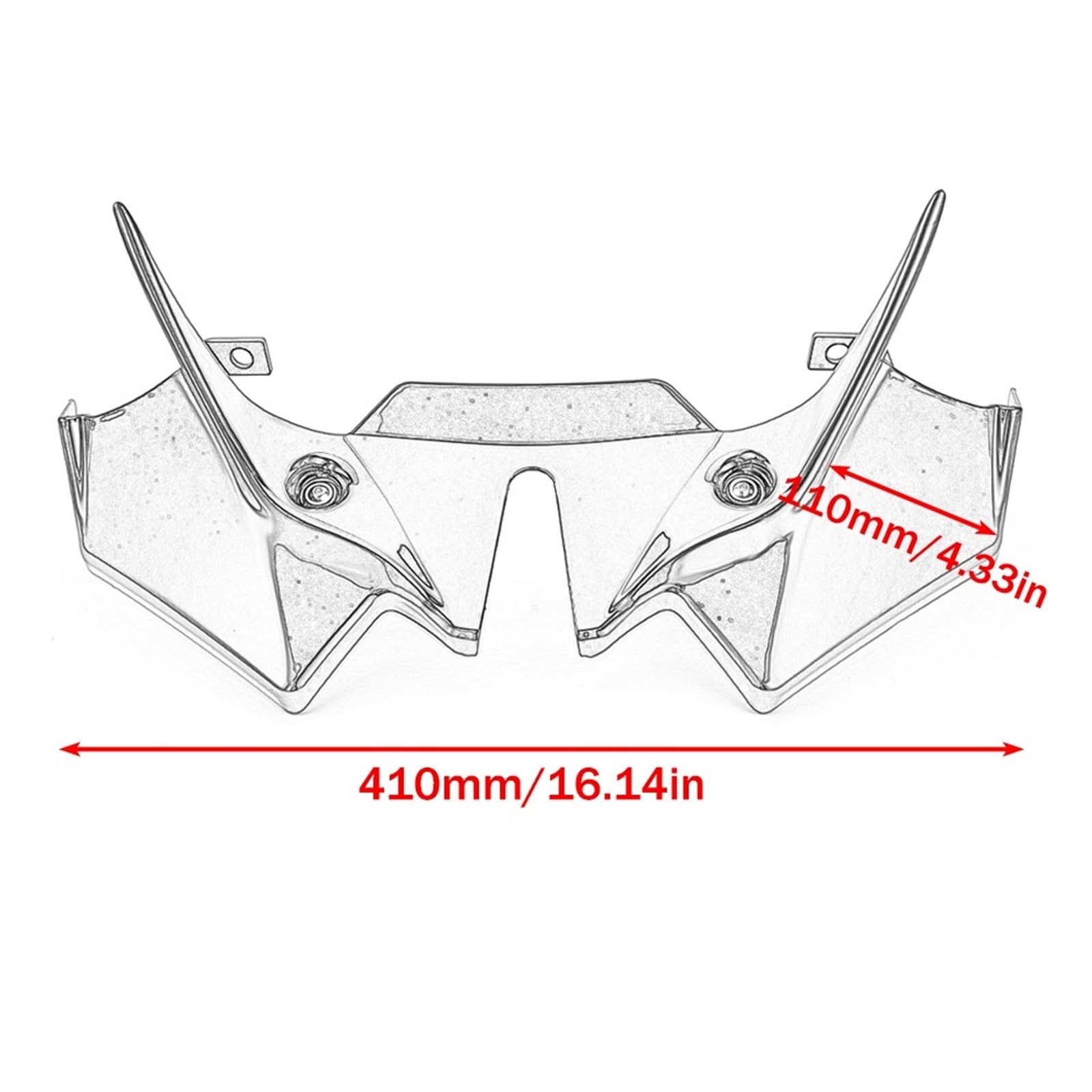 Front Bumper Splitter dachowy Pasuje do Kawasaki Z650 2021 2022 2023 2024 2025 Owiewki, skrzydełka, spojler, osłona przedniego skrzydła, deflektor