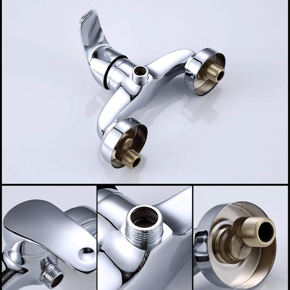 Miscelatore Doccia a Parete Cromato, Rubinetto in Ottone per Acqua Calda e Fredda, Comando monocomando, Elegante Accessorio per docce Moderne.