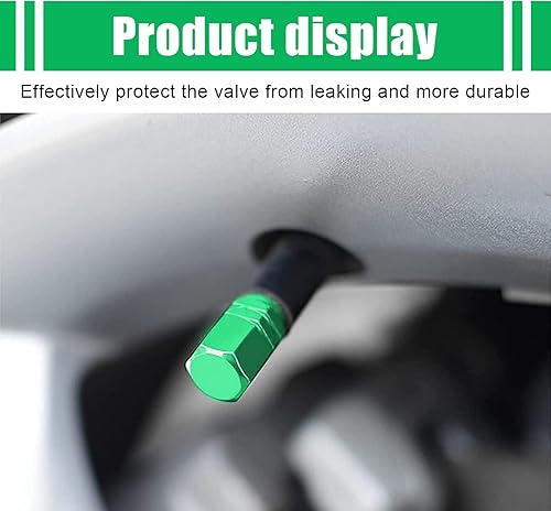 Miniatura 6 de Pack-4 Tapones de válvula de vástago de neumático, 0.6 x 0.37 pulgadas, a prueba de fugas, cubierta de válvula de neumático para automóviles, SUV,