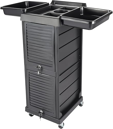 Vista 17 de Carrito de belleza con 5 cajones para peluquería, estación de estilismo para peluquerías, salones de belleza (5 niveles)