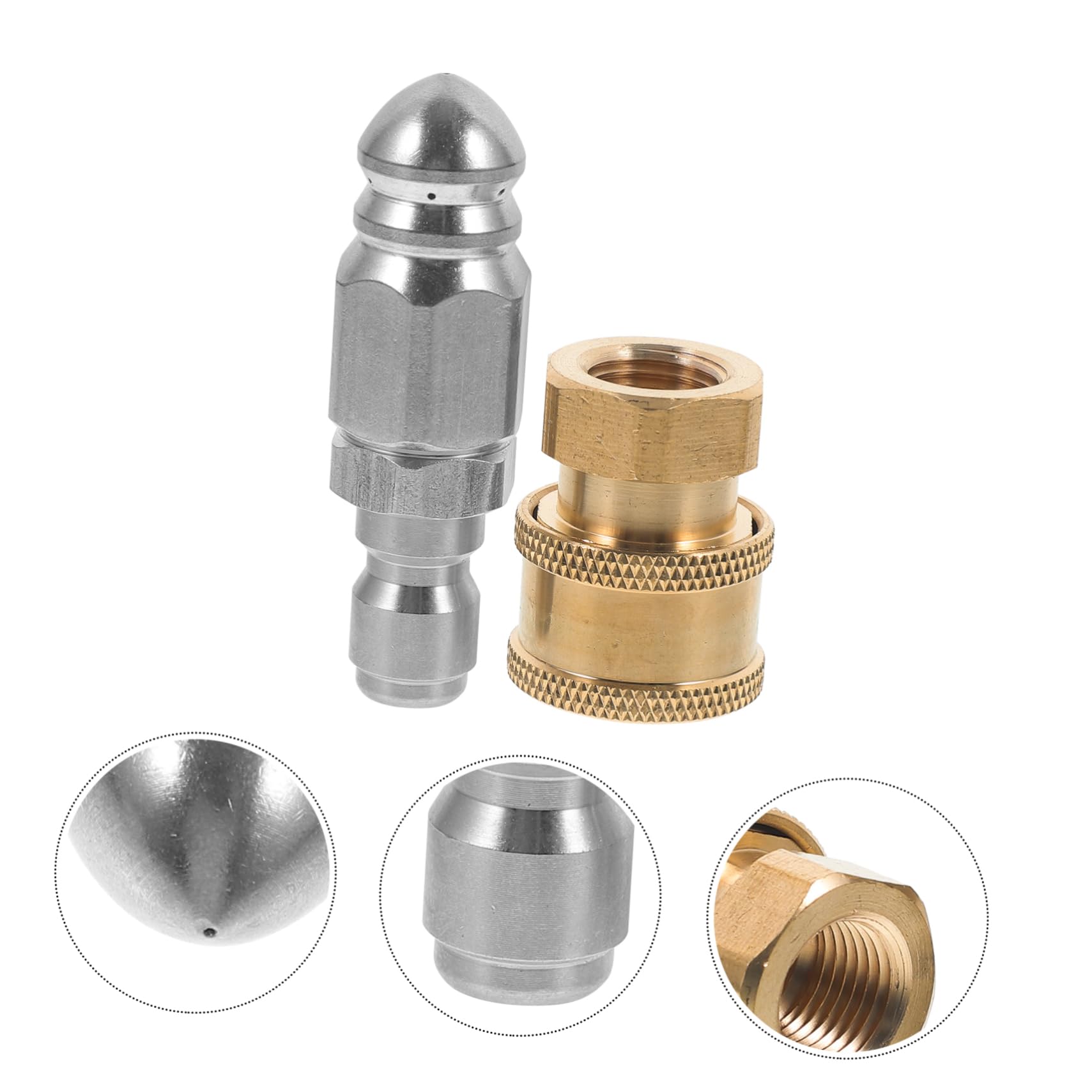 BESPORTBLE 3sets Ugello Getto Inossidabile Per Irrigazione Giardino Accessorio Per Tubo Flessibile Con Connessione Rapida e Resistente Alla Pressione Per Pulizia Efficiente