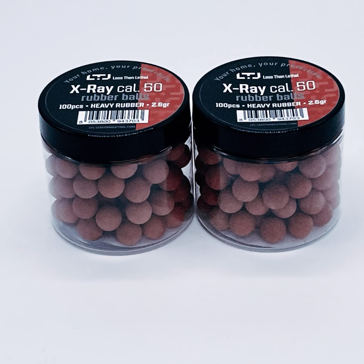 LTLRubber Bundle - 2 X-RAY Heavy Rubber Cal .50 • 2.6gr (200 PCS), LTL Brand Made in Italy by CHIAPPA
