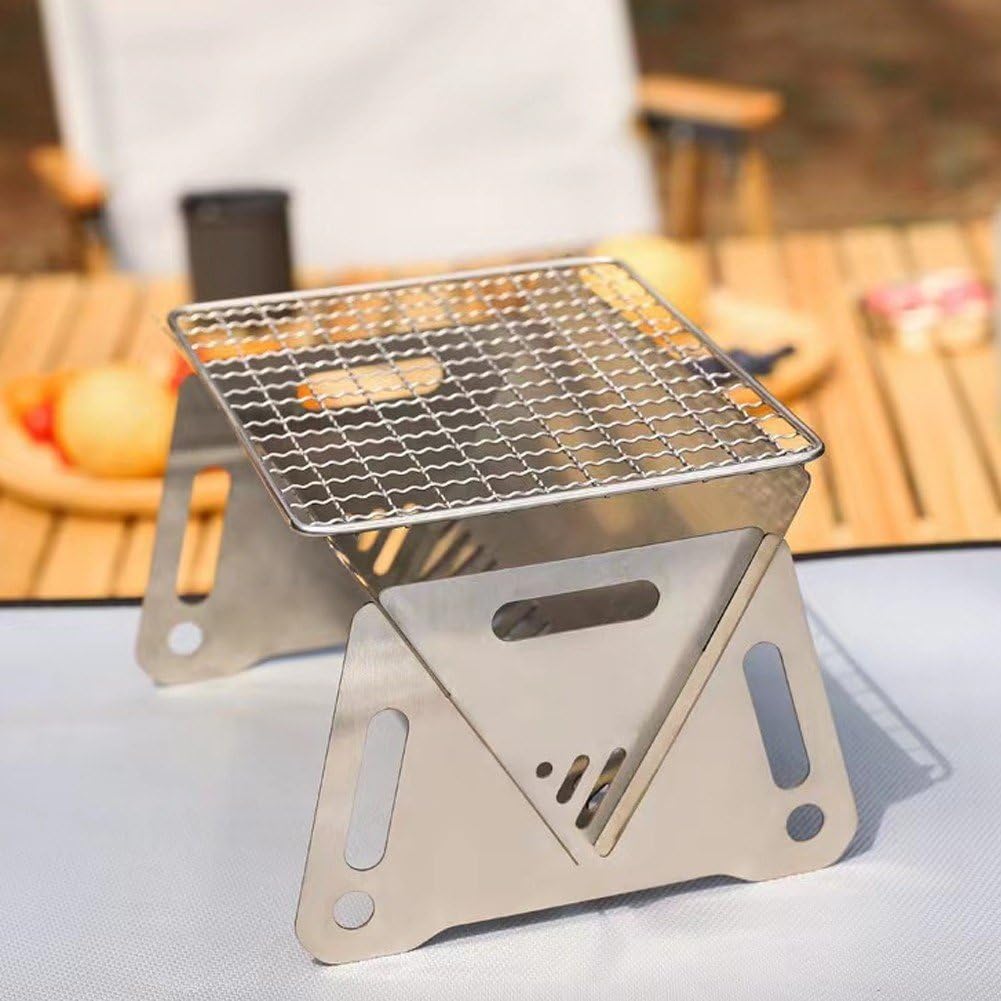 Grill na węgiel drzewny grill ze stali nierdzewnej składany grill grill opalany drewnem kuchenka kempingowa grill węgiel drzewny sprzęt do grillowania