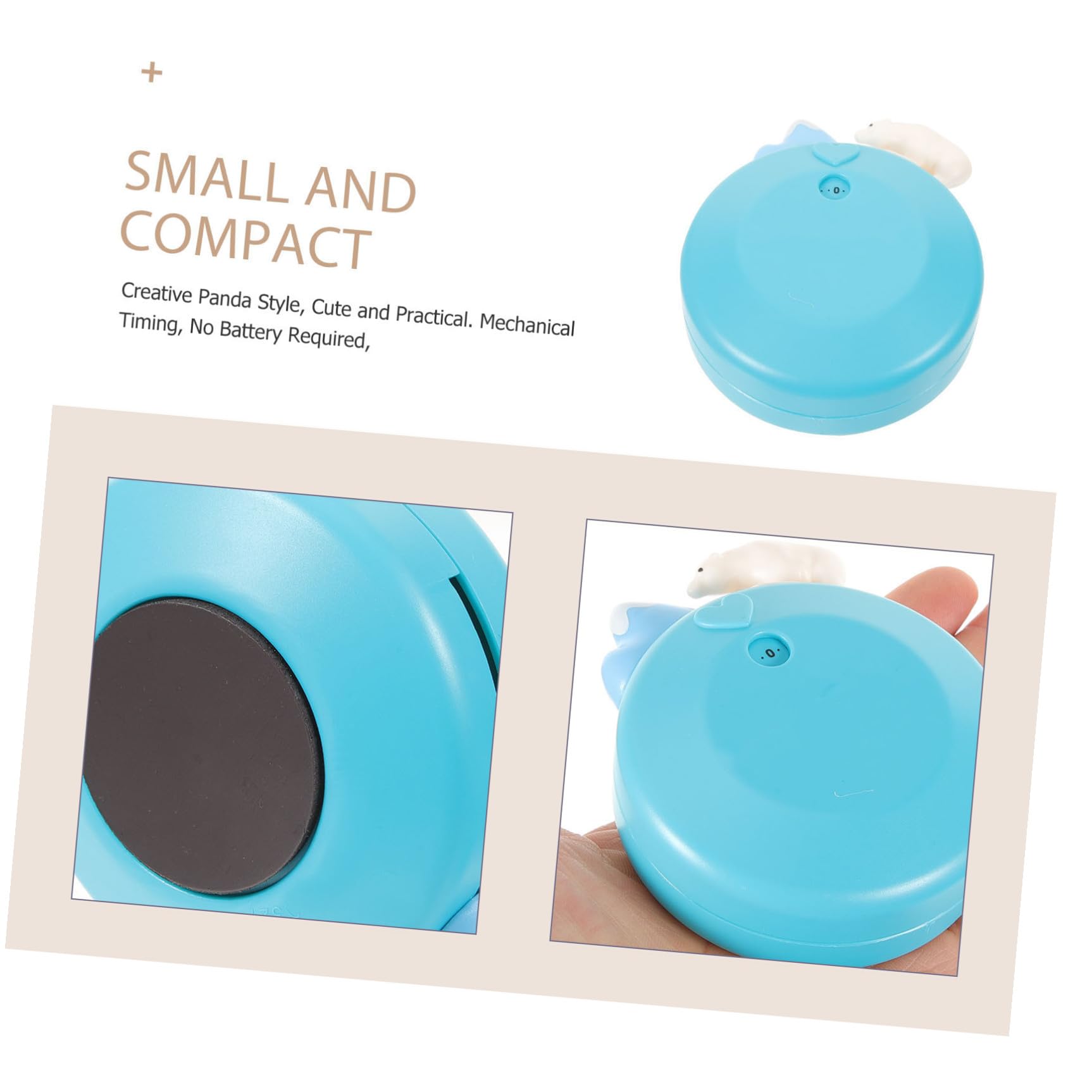 Cabilock 4 Pezzi Timer Meccanico per Cucina Timer Visivo per Ufficio e Studio Design e Moderno per Gestire e Cucinare Iceberg