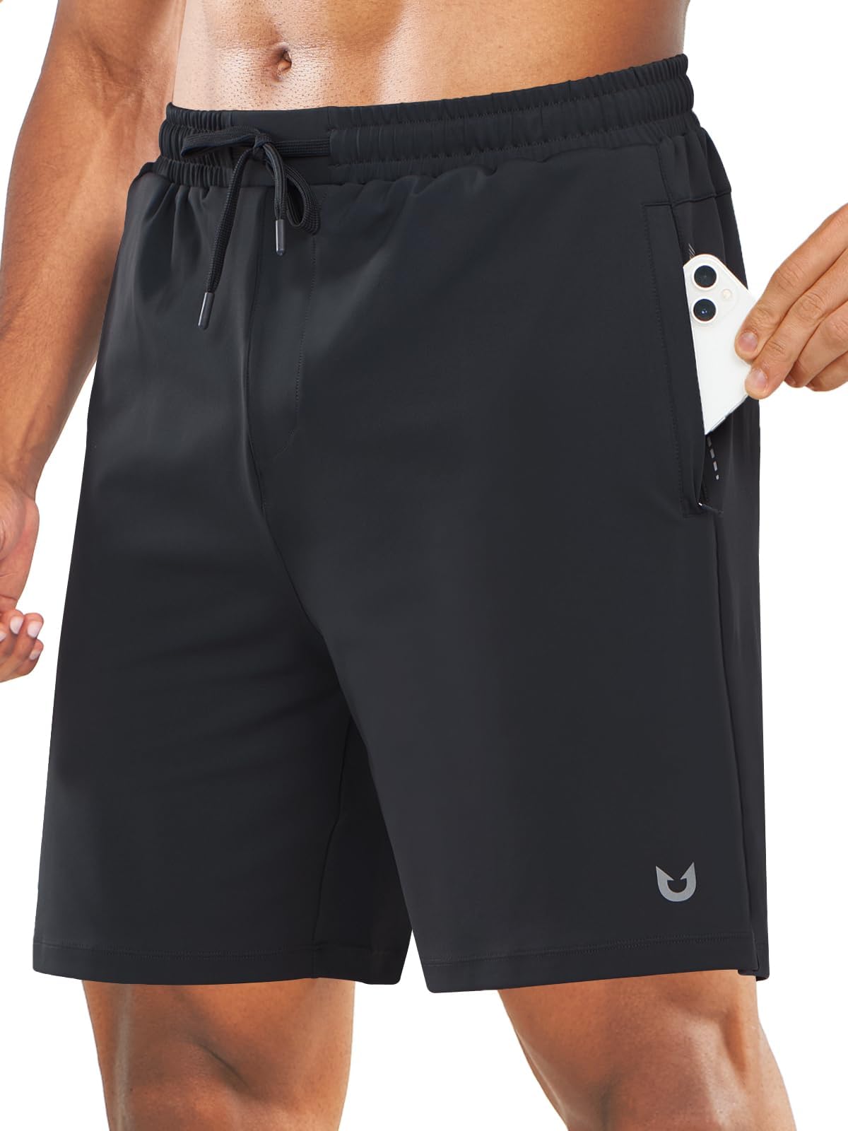 NORTHYARD Mens 7 Gym Shorts Knit Athletic Tennis Shorts for Men with Zipper Pockets for Workout Athletic Training