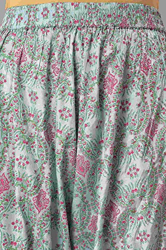 Image of W for Woman Women's Viscose Floral Print Rayon Casual Kurta With Drape Pant & Dupatta