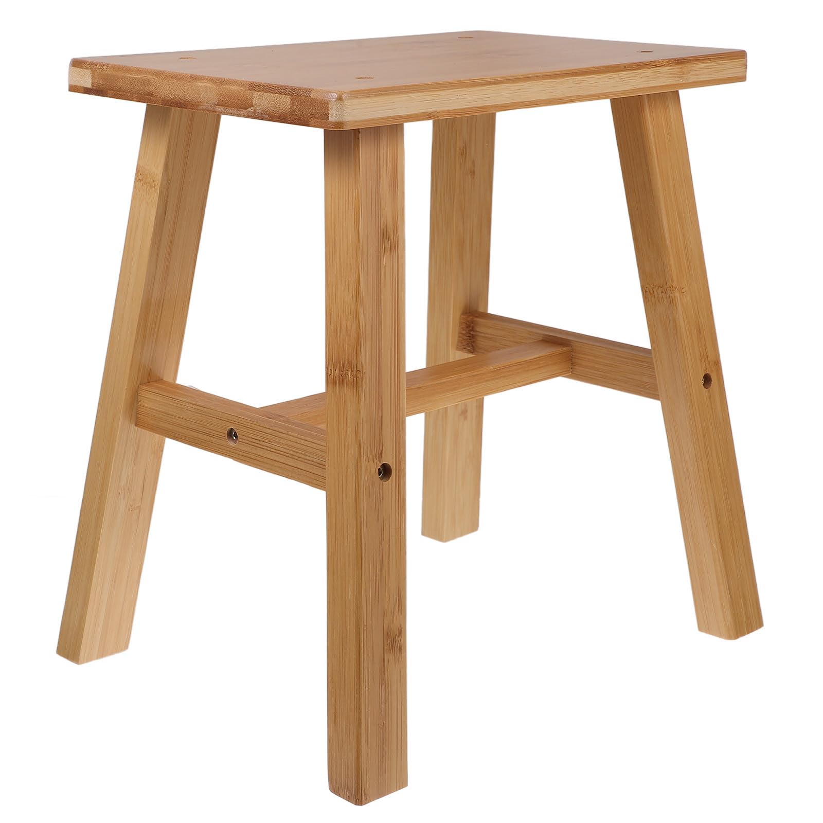 Taburete de Madera Pequeño para Cambiar Zapatos Banco de Bambú Natural Taburete Decorativo Multifunción para Baño y Hogar Resistente y Versátil
