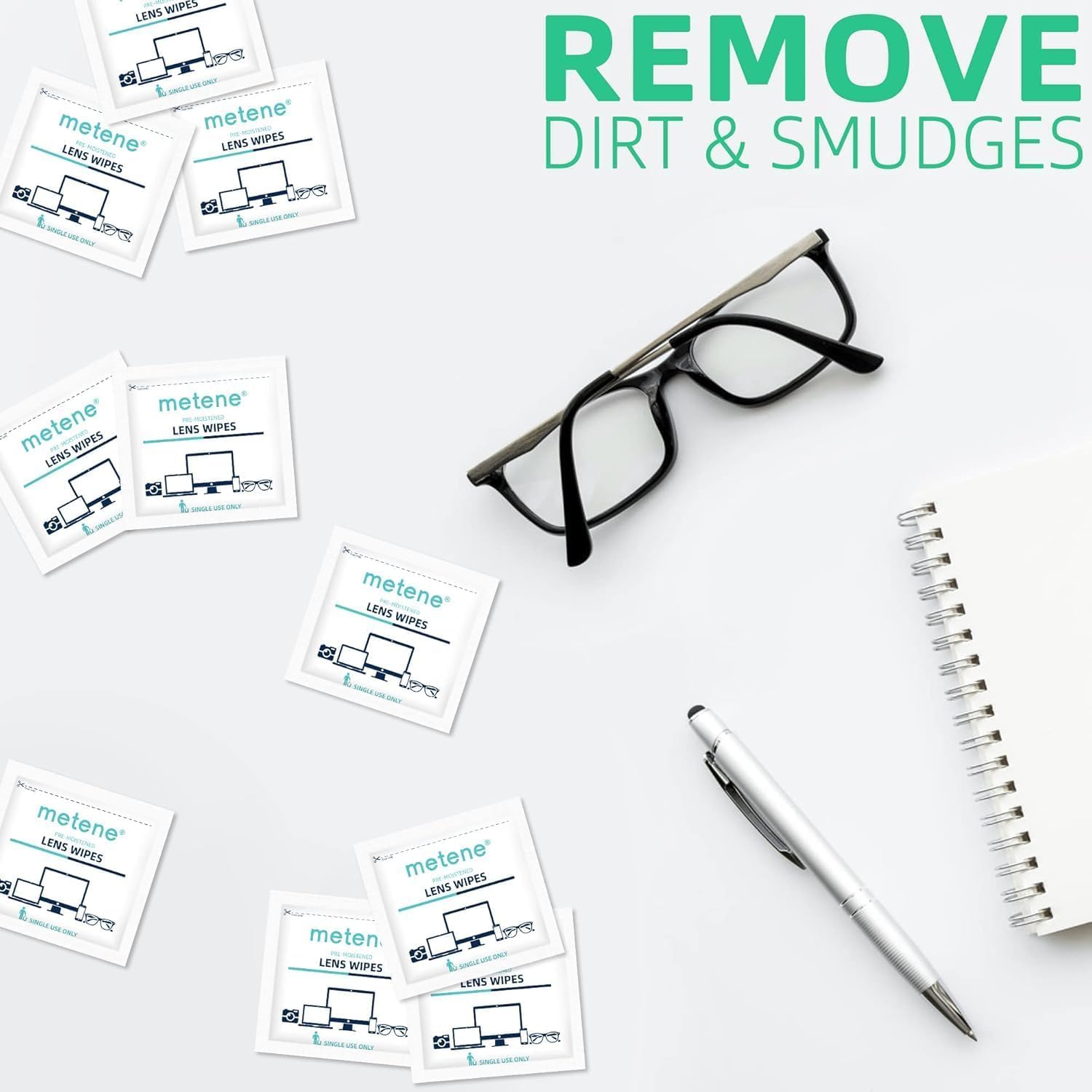 Lingettes Pré-humidifiées Pour Lentilles/écrans - Pack De 250, Nettoyage Sûr, Toutes Surfaces