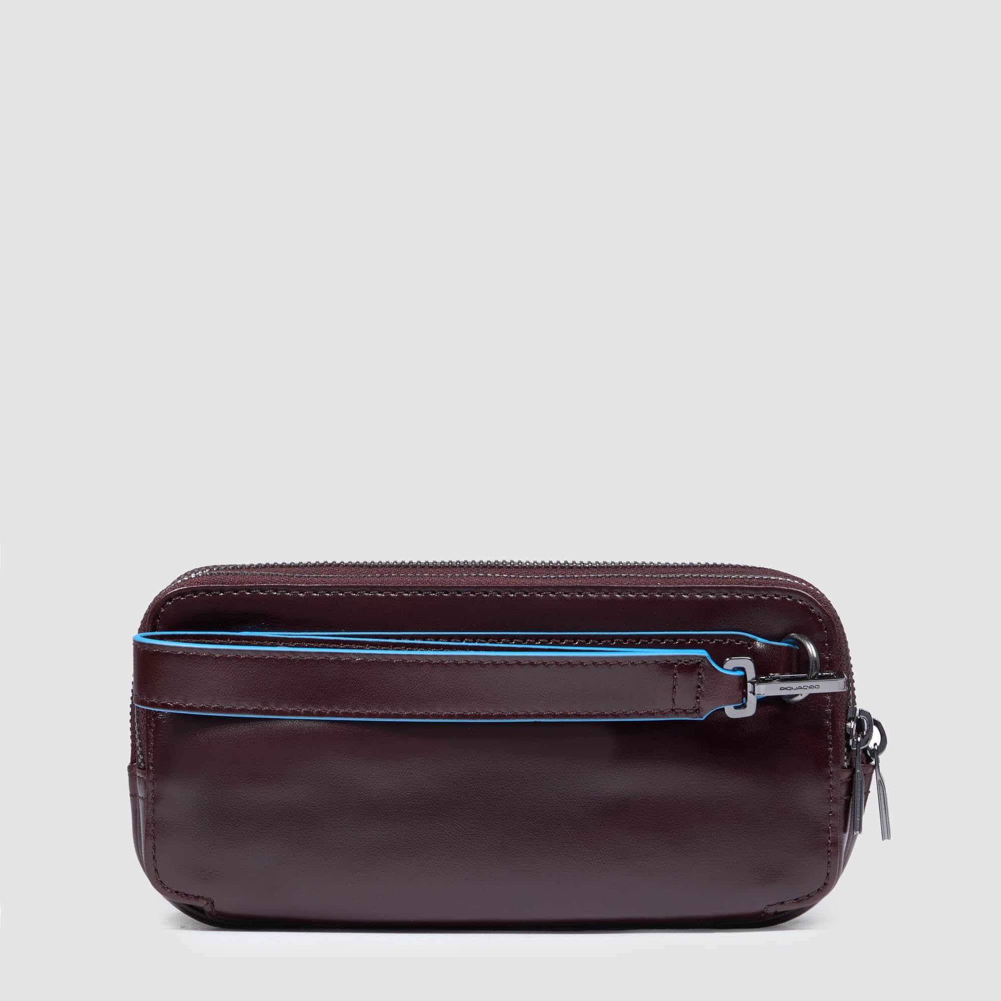 PIQUADRO – Pochette Uomo a Tre Scomparti – In Pelle – Colore Mogano