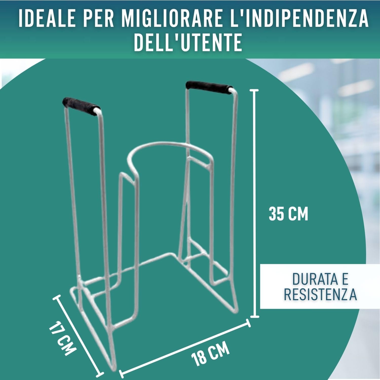 OrtoPrime Infila calze in acciaio – Infila calze per anziani facile da usare – Infila calze elastiche compressive per anziani – Attrezzo pratico per metti calze in autonomia