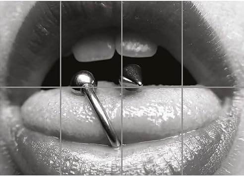 Doppelganger33 LTD Tongue Piercing XL Giant Panel Poster Art Print 8 Sections