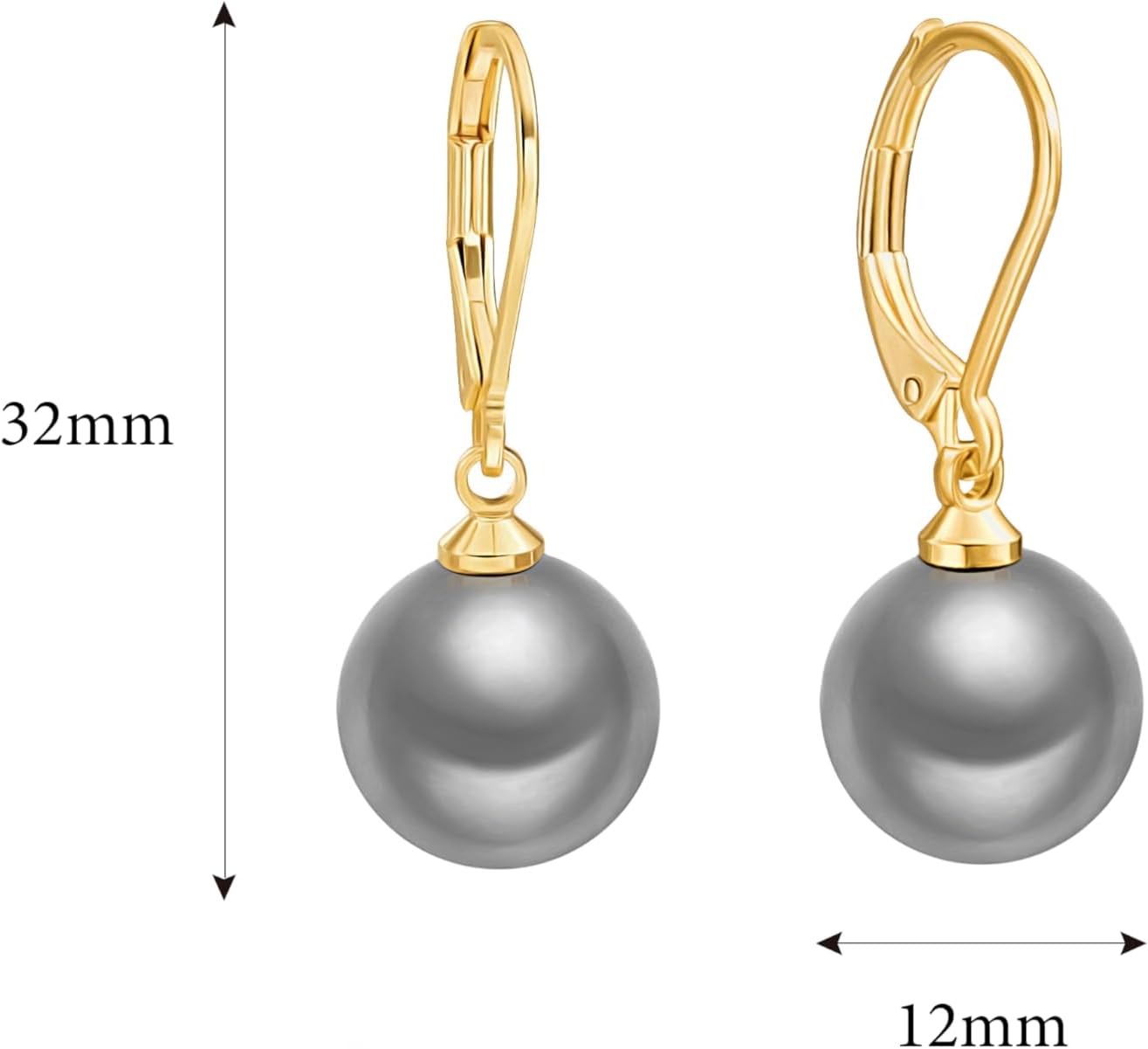 18K Gold Plated Ball Pendant Earrings Exquisite Charm Earrings for Women - Image 6