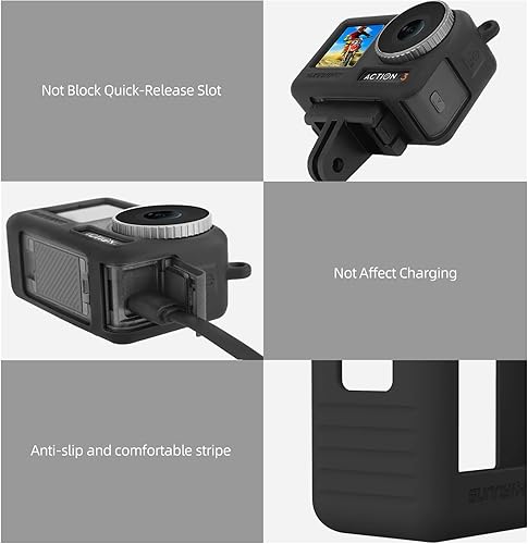 Miniatura 4 de Action 3 - Funda con cordón para DJI Osmo Action 3, accesorios de cámara, funda protectora de silicona con correa larga para el cuello
