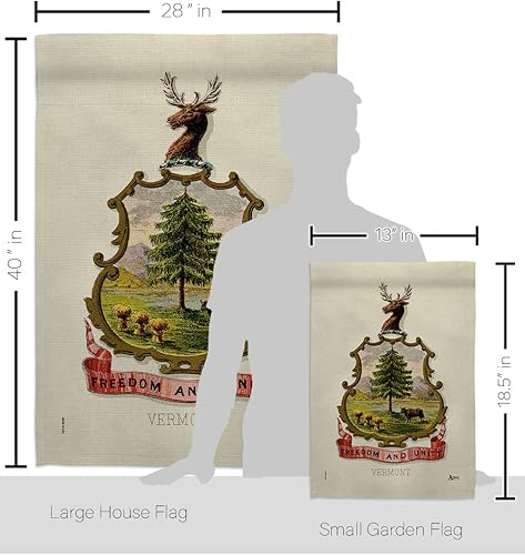 Miniatura 2 de Americana Home & Garden Coat of arms Vermont Garden House Flag Kit Americana States American Territories Republic Country Particular Area Decoration