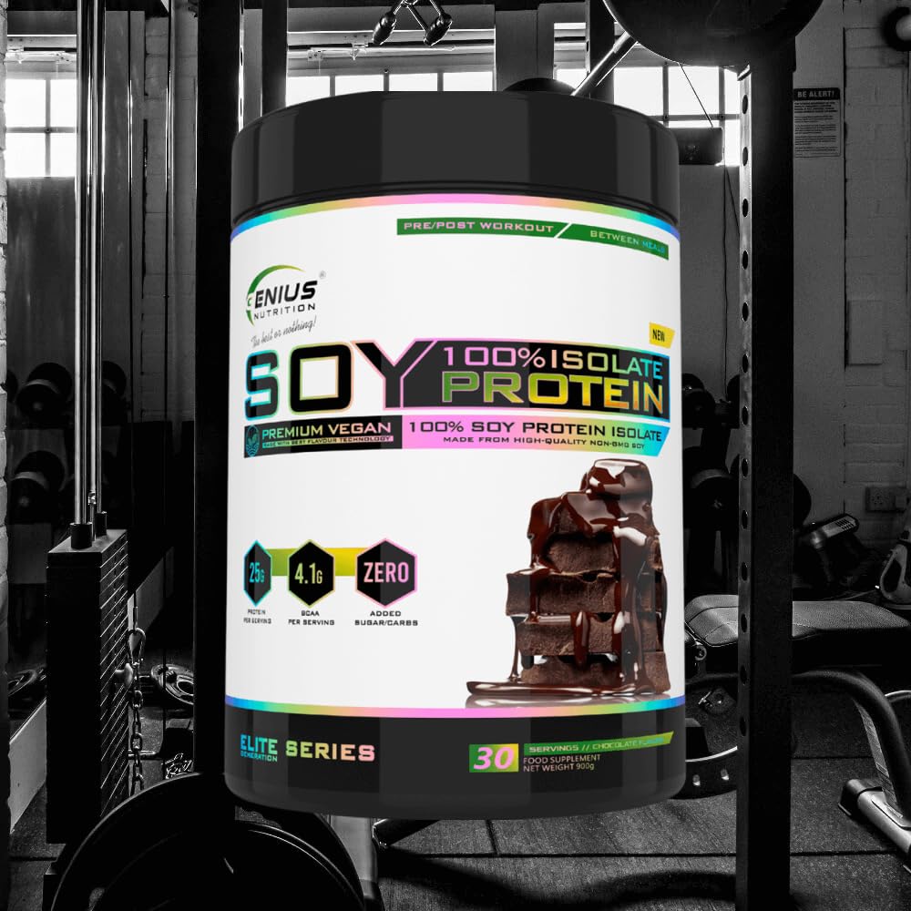 Genius Nutrition 100% Soy Protein Isolate (900g) Chocolat