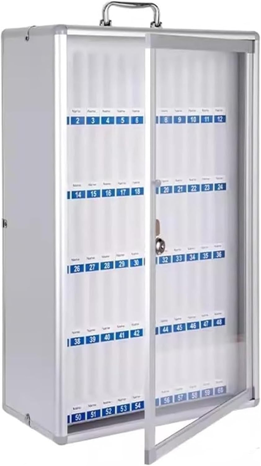 60-Slot Wall Mounted Phone Locker Box - Secure Cell Phone Storage Cabinet for Schools & Businesses, Durable Organizer for Organized Storage Solutions